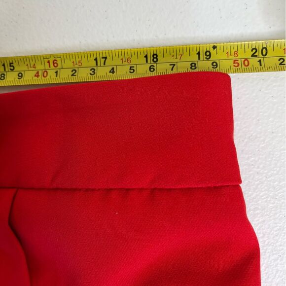 NWT Ashley Stewart Pintuck Wide Leg Red Palazzo Pants High Rise Pockets Women 18 - Picture 10 of 14